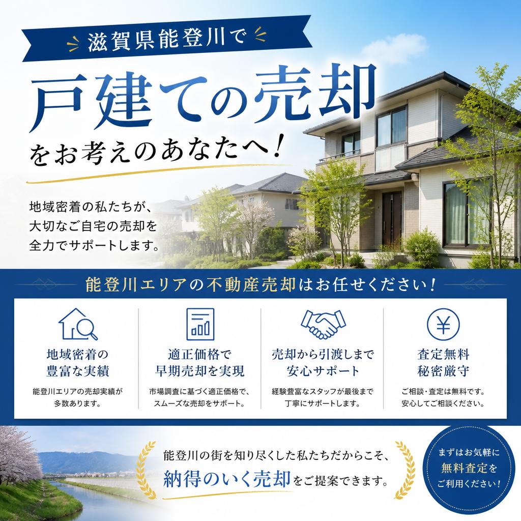 滋賀県能登川で戸建ての売却をお考えのあなたへ！