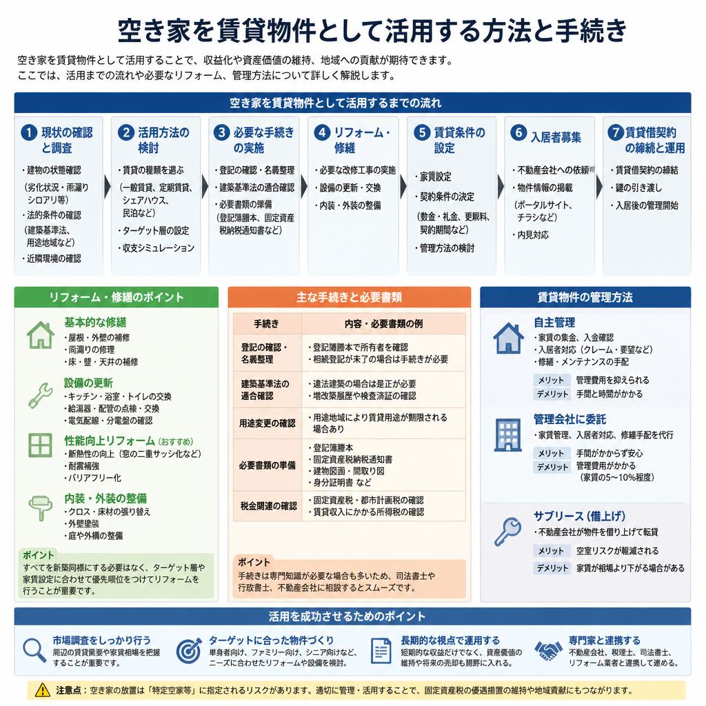 具体的な賃貸活用方法