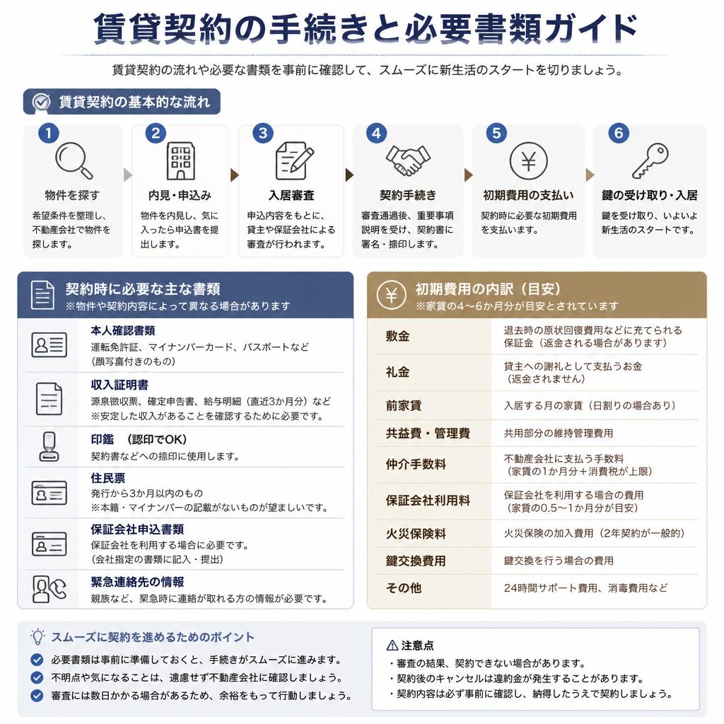 賃貸契約に必要な手続き
