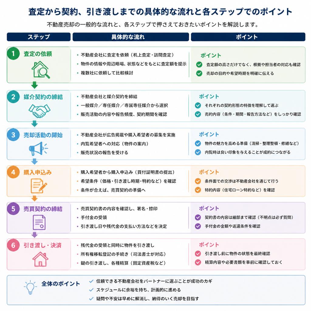 物件査定と売却の流れ