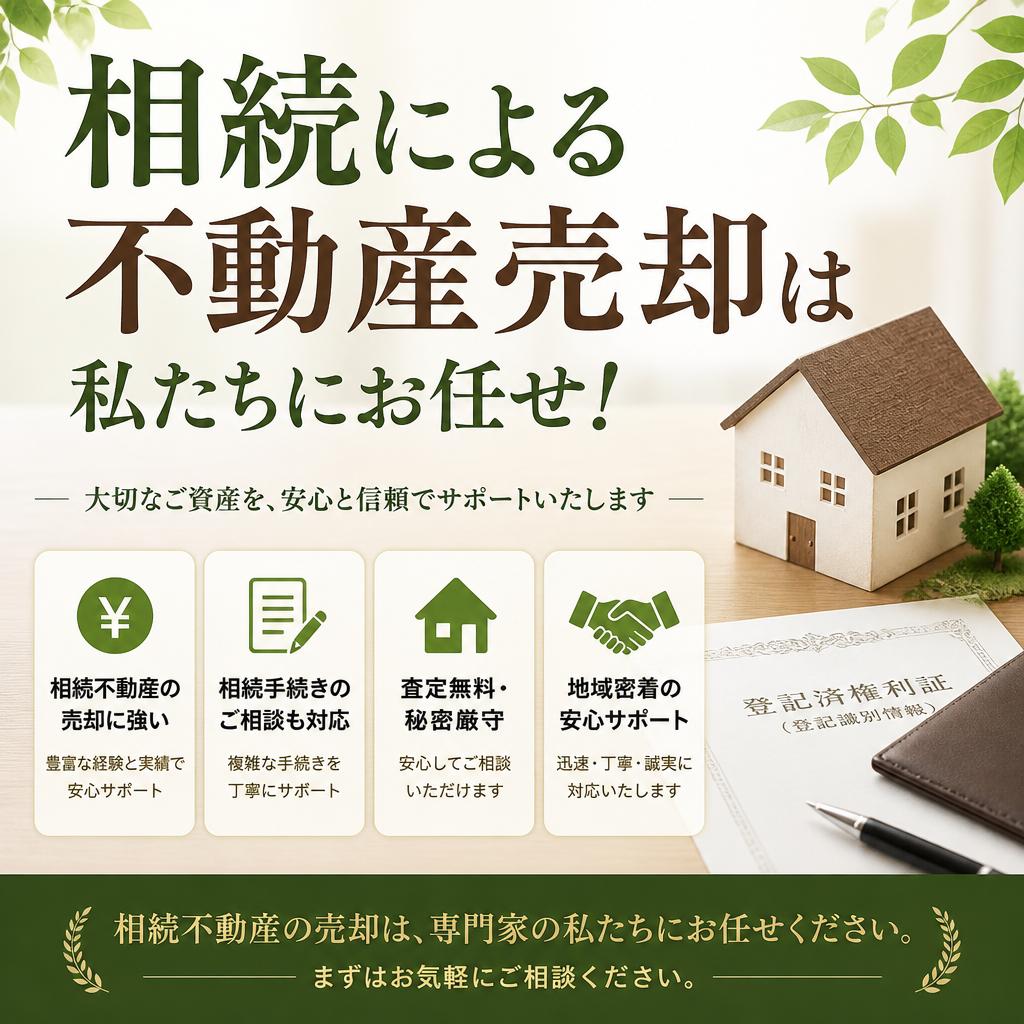 相続による不動産売却は私たちにお任せ！