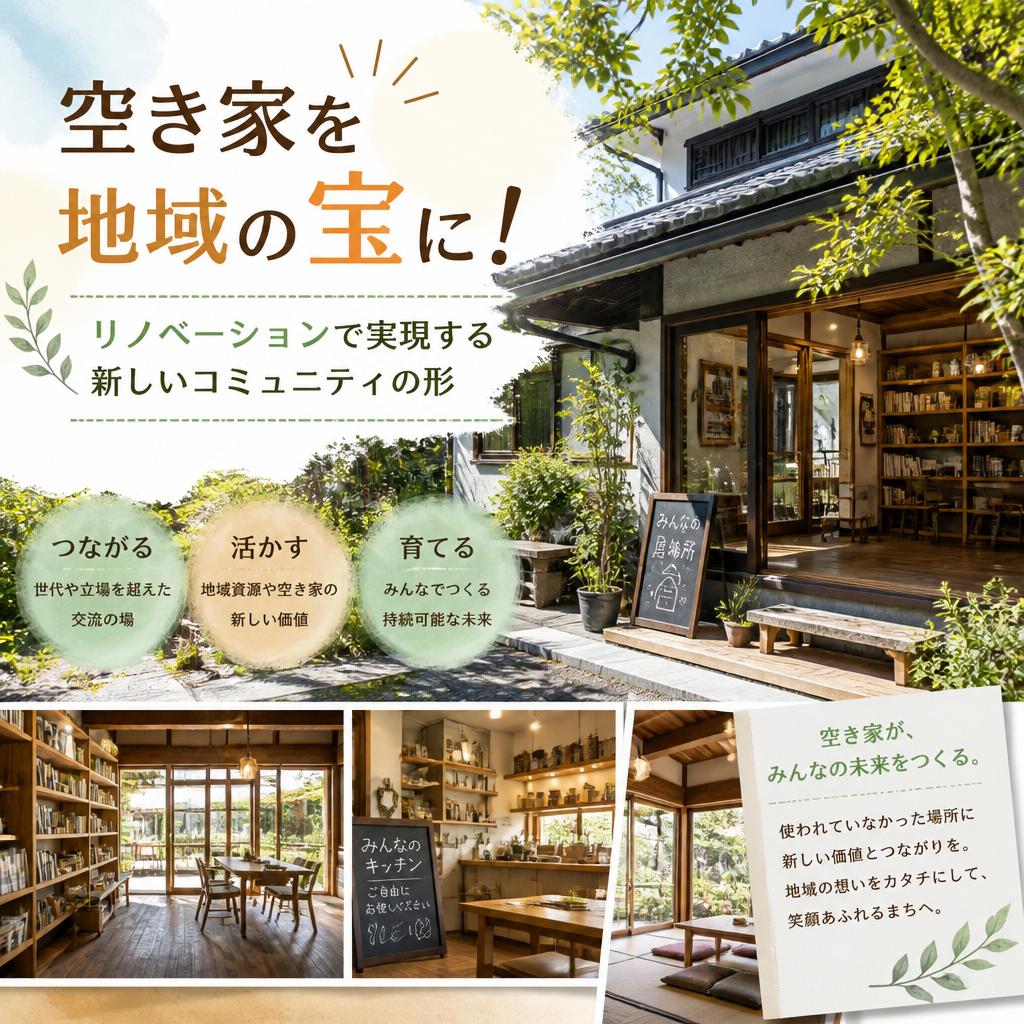 空き家を地域の宝に！リノベーションで実現する新しいコミュニティの形