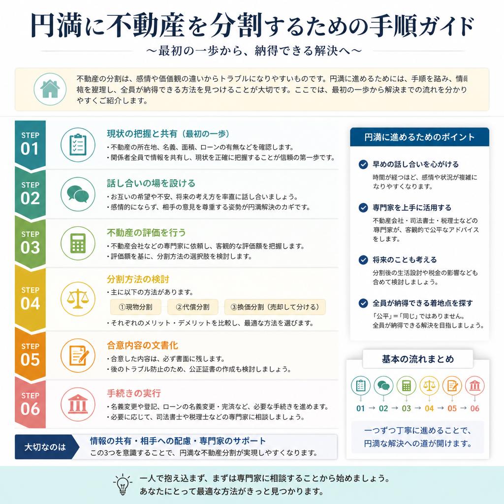 円満な分割を実現するためのステップ