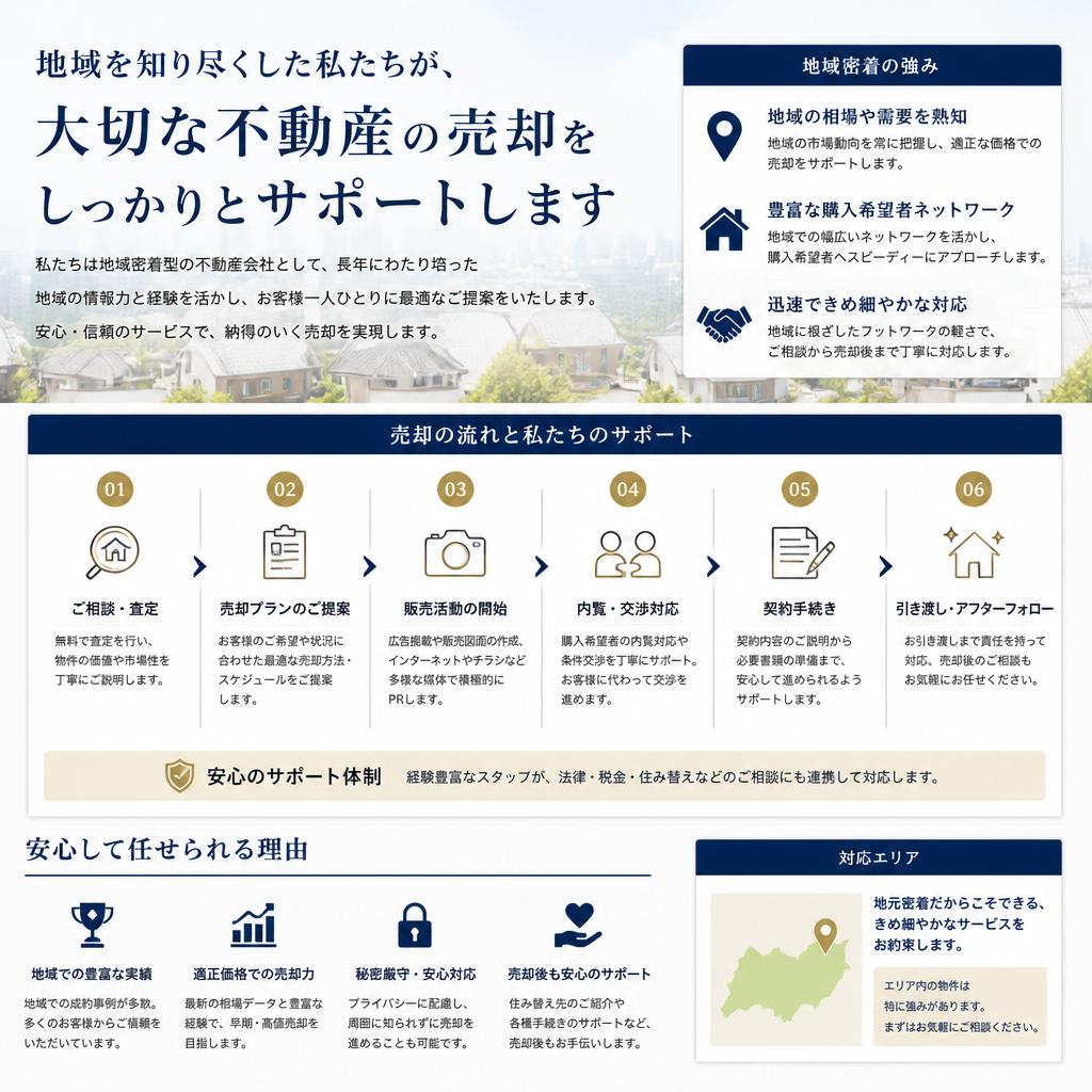 地域密着型のサポート体制