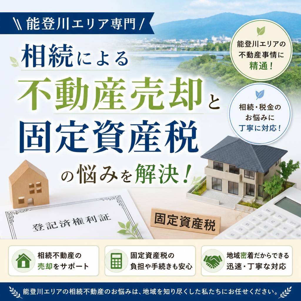 【能登川エリア専門】相続による不動産売却と固定資産税の悩みを解決！