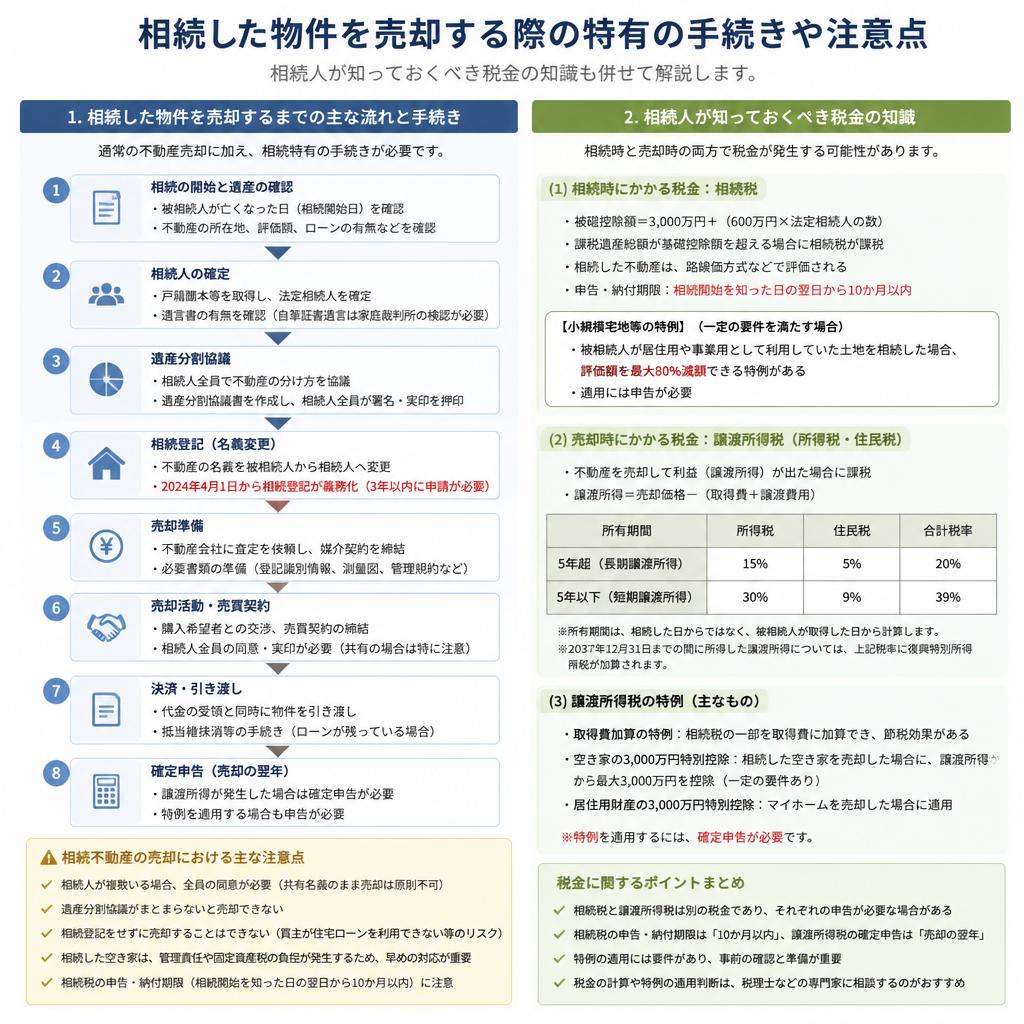 相続に伴う不動産の売却について