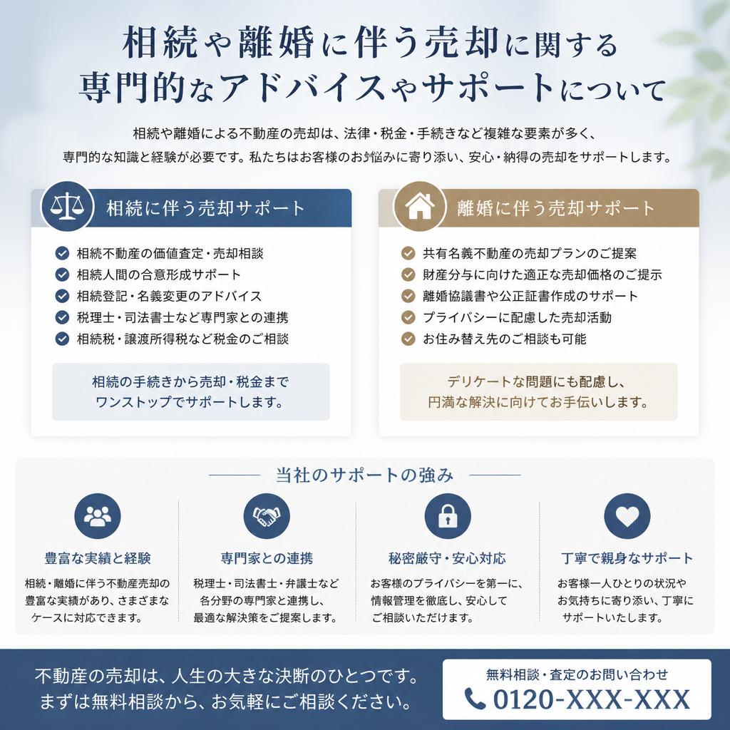 5. 相続や離婚に伴う特別な売却について