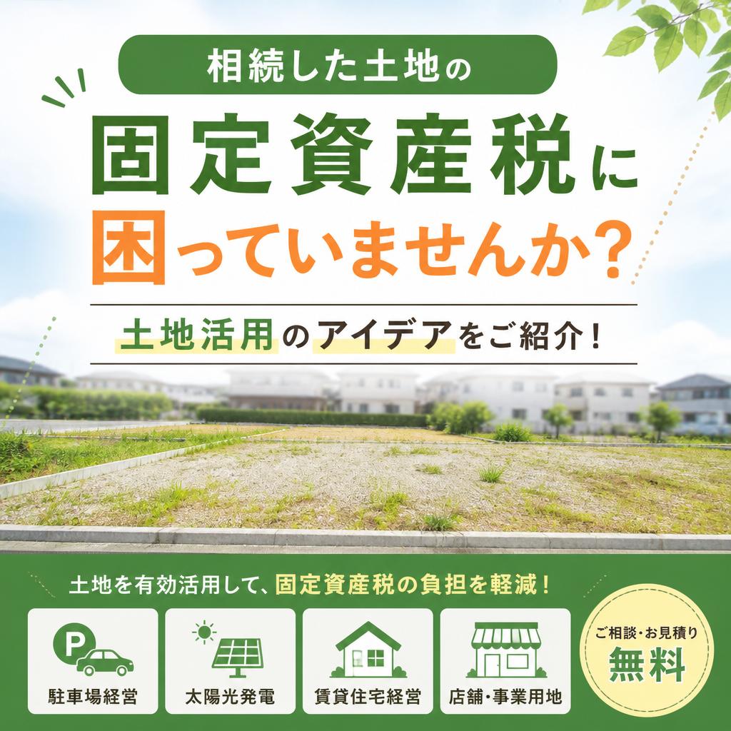 相続した土地の固定資産税に困っていますか？土地活用のアイデアをご紹介！