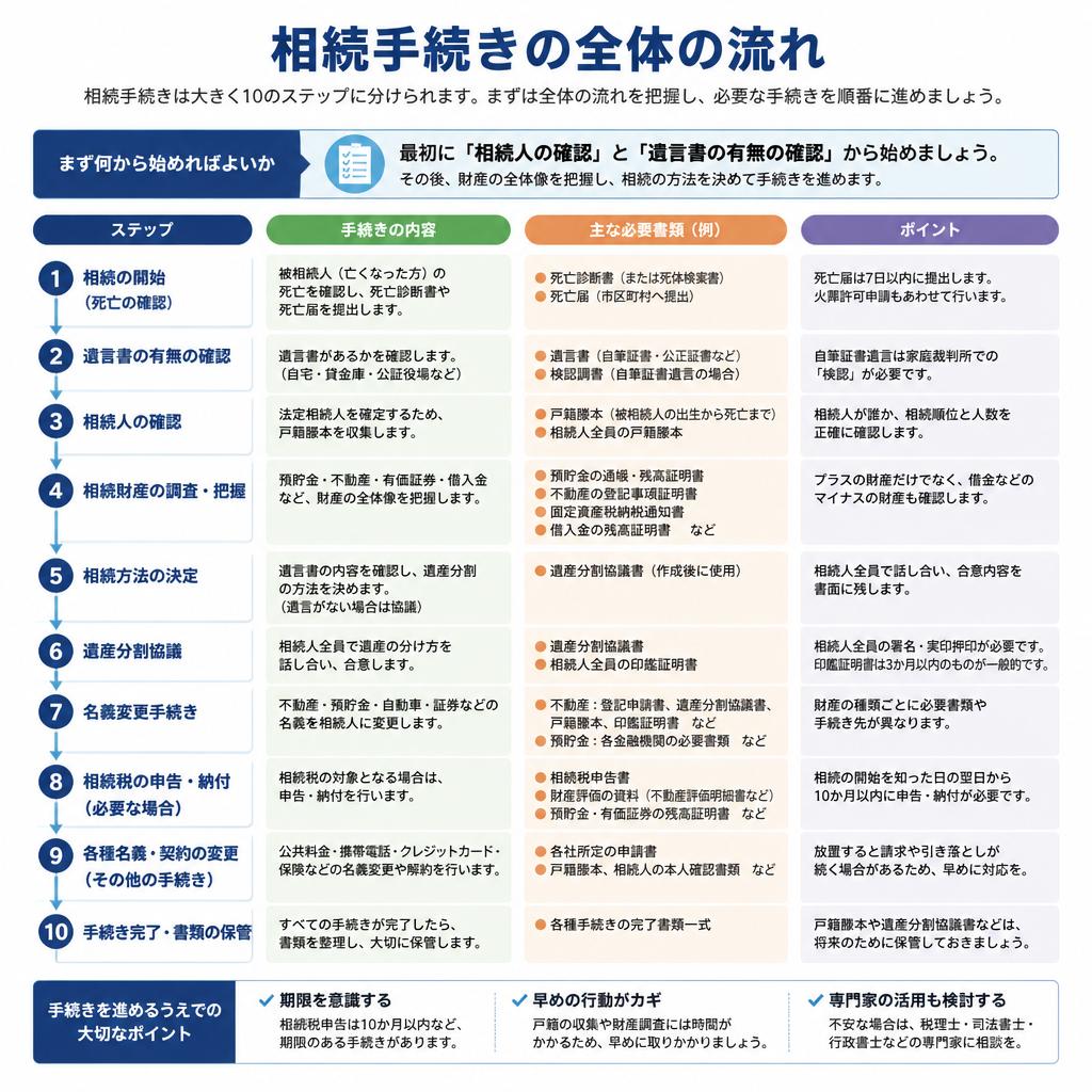 相続手続きの基本と流れ
