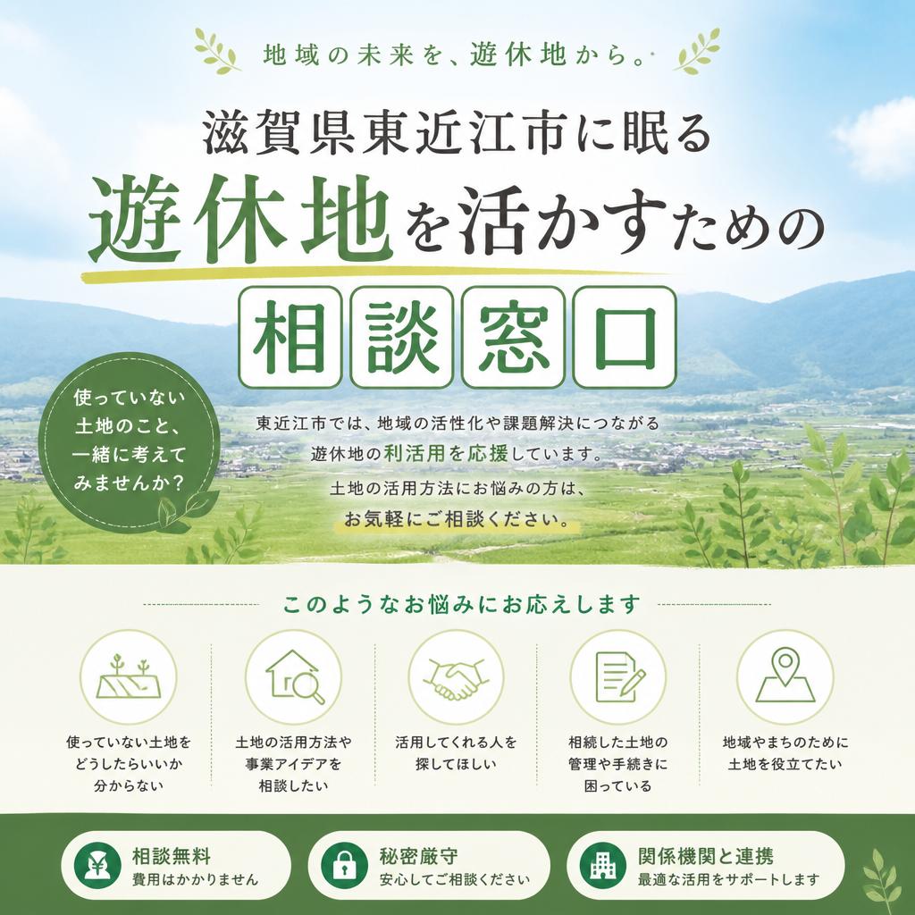 滋賀県東近江市に眠る遊休地を活かすための相談窓口