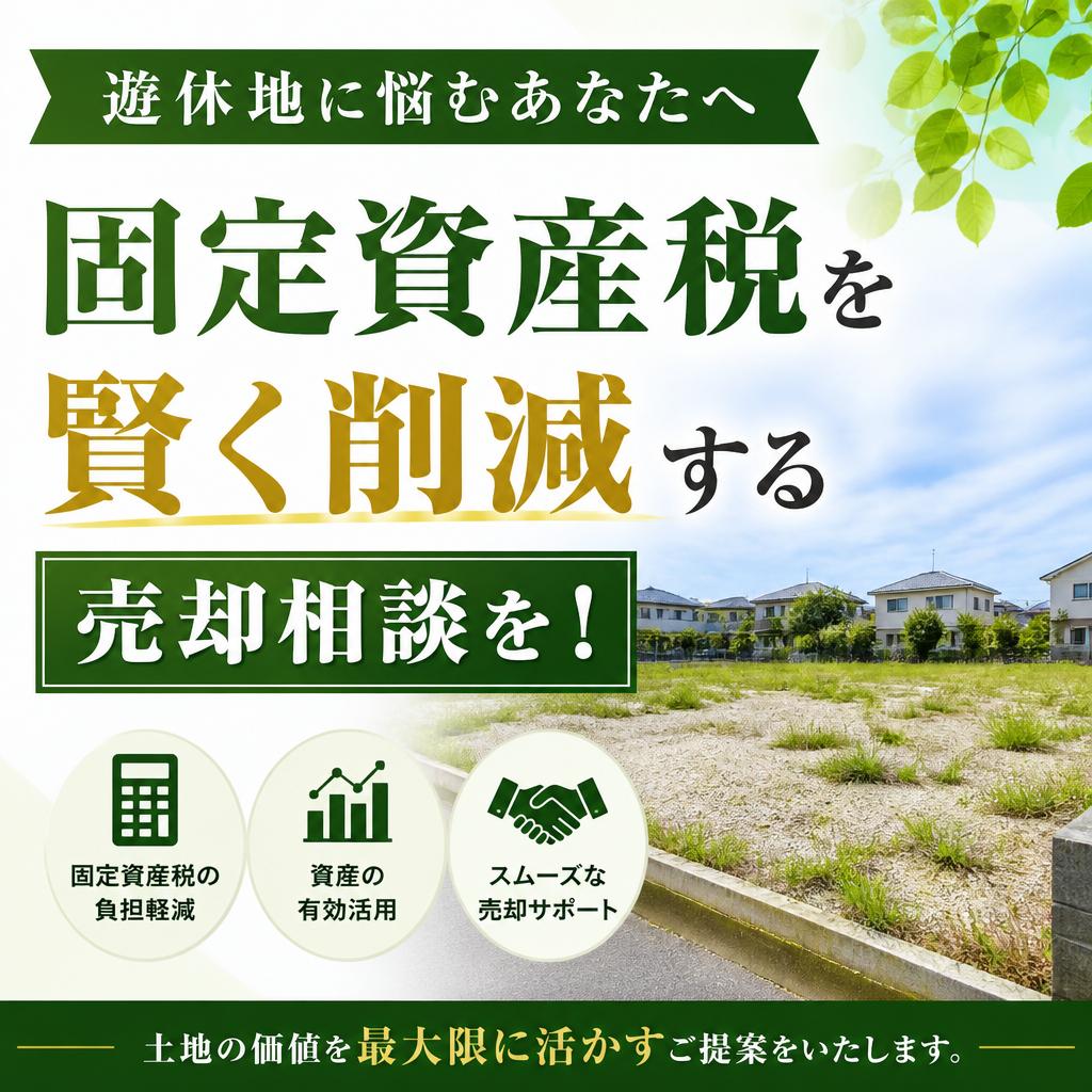 遊休地に悩むあなたへ、固定資産税を賢く削減する売却相談を！