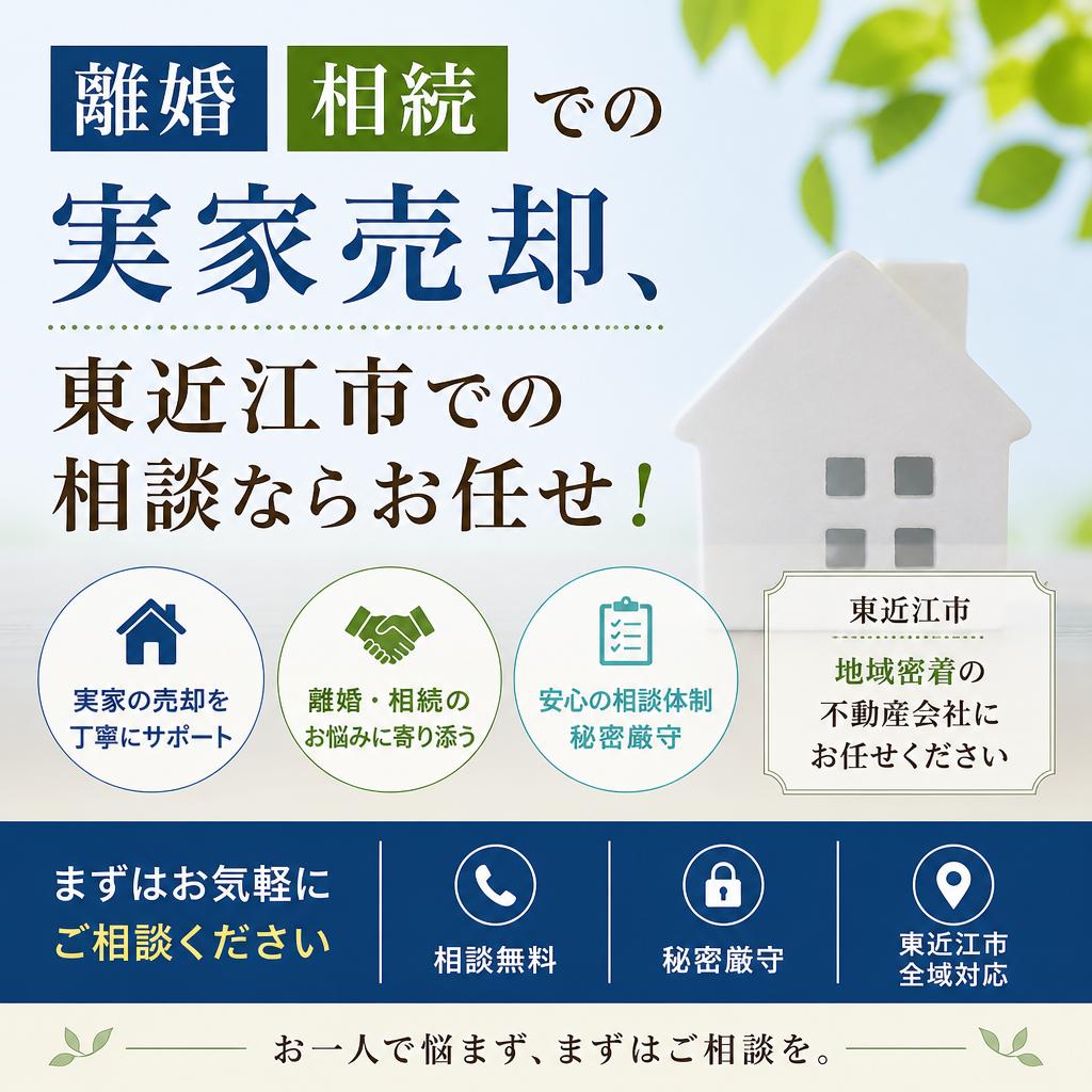 離婚や相続での実家売却、東近江市での相談ならお任せ！