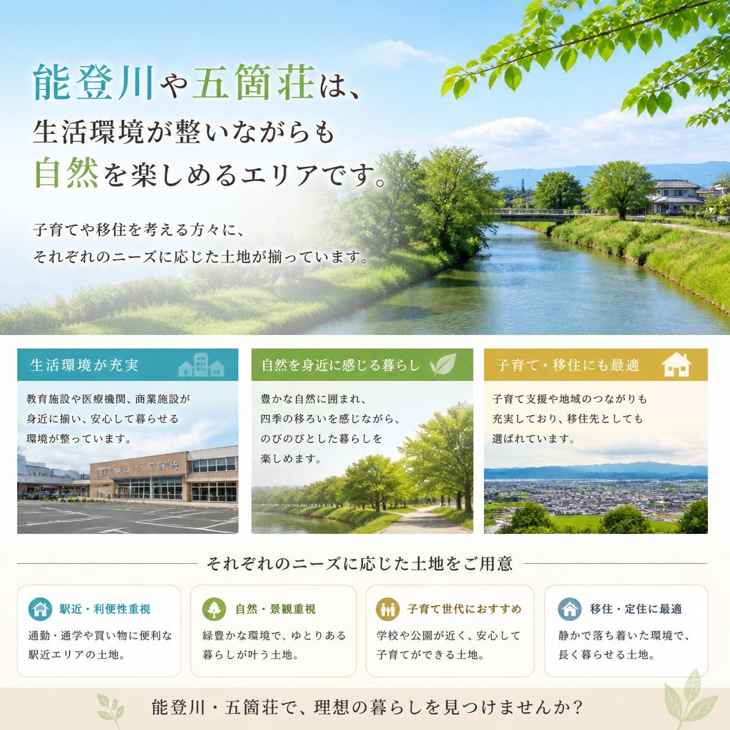 能登川・五箇荘エリアの土地の魅力