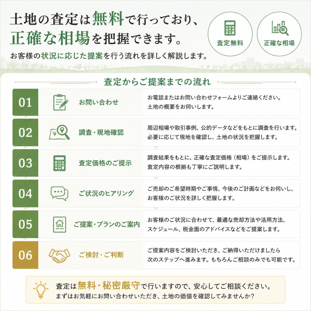 無料査定とご提案の流れ