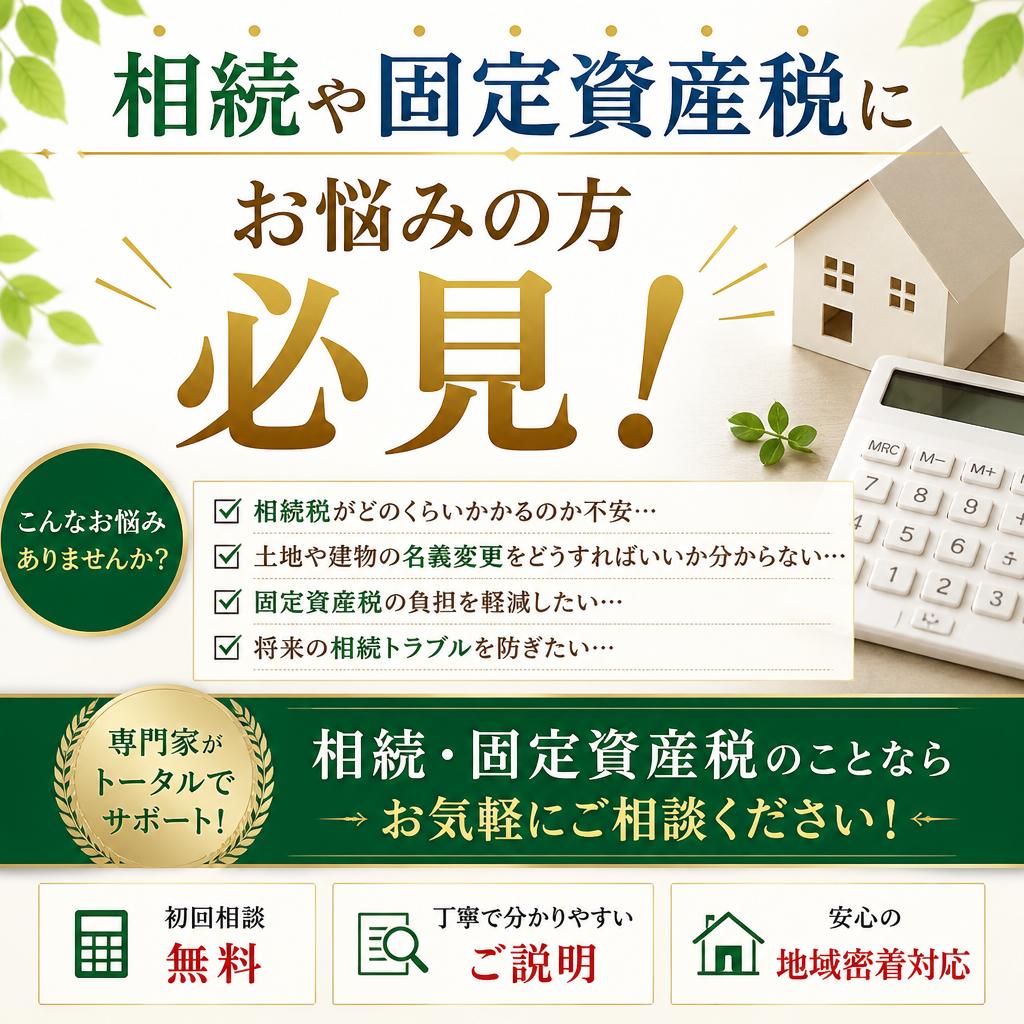 相続や固定資産税にお悩みの方必見！