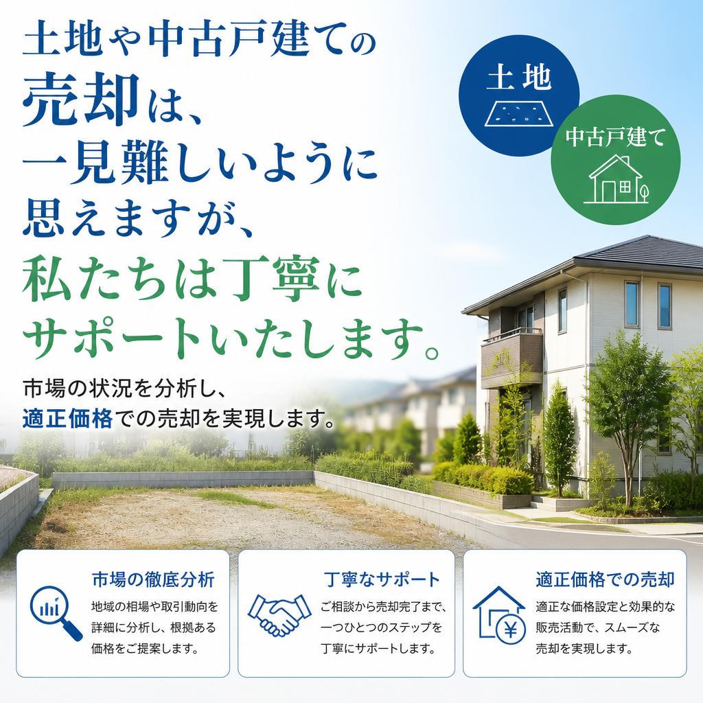 土地や中古戸建ての売却について