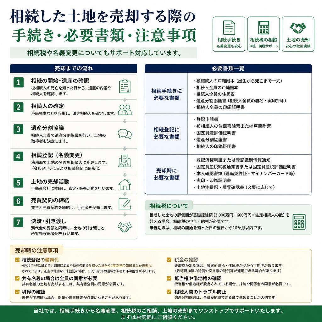相続による土地売却の流れ
