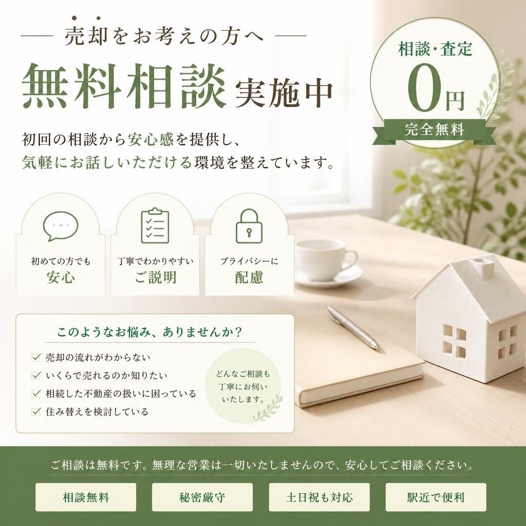 売却相談を無料で行っています