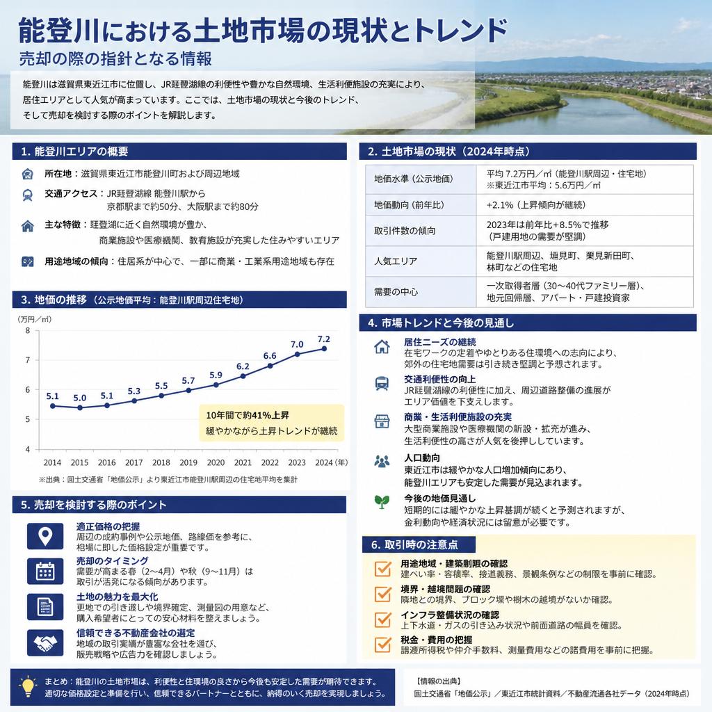 2. 能登川地域の土地市場について