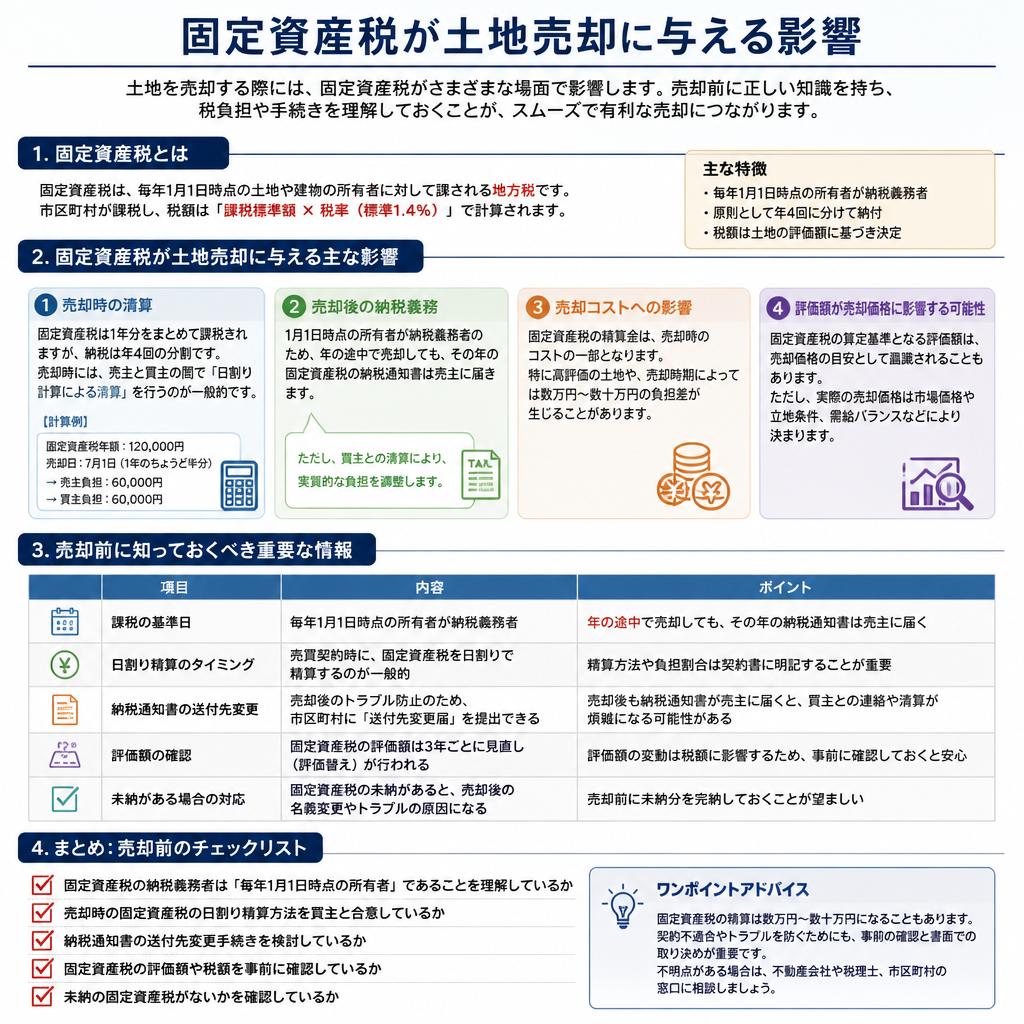 2. 土地売却と固定資産税の関係