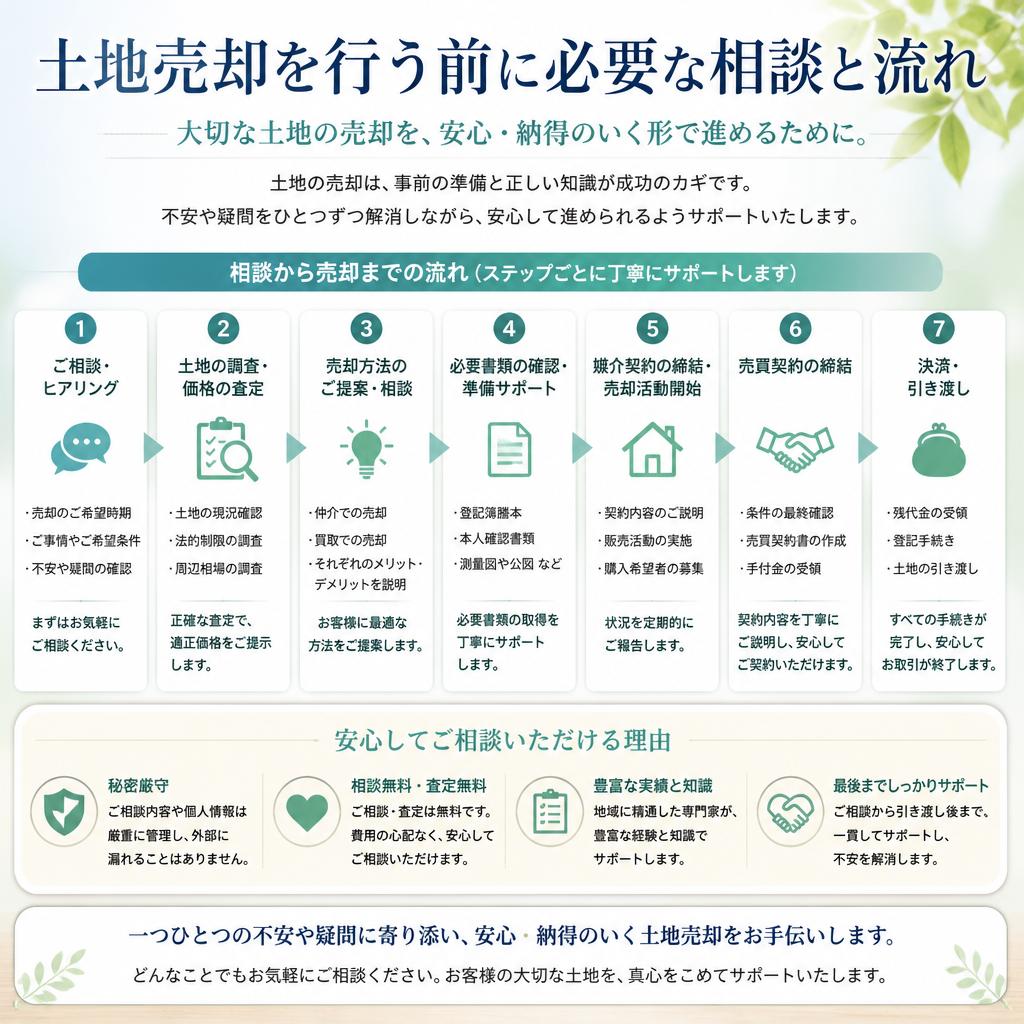 円滑な売却のための相談の流れ
