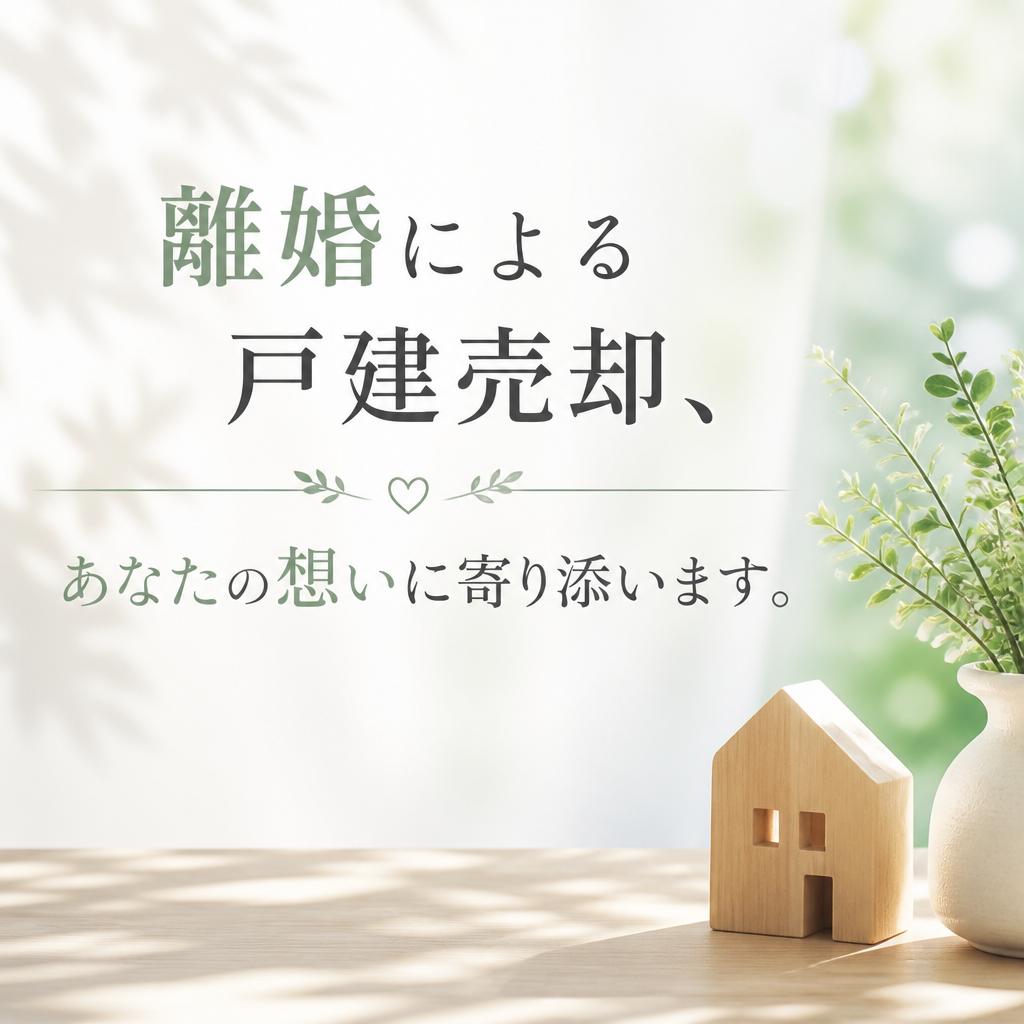 離婚による戸建売却、あなたの想いに寄り添います。