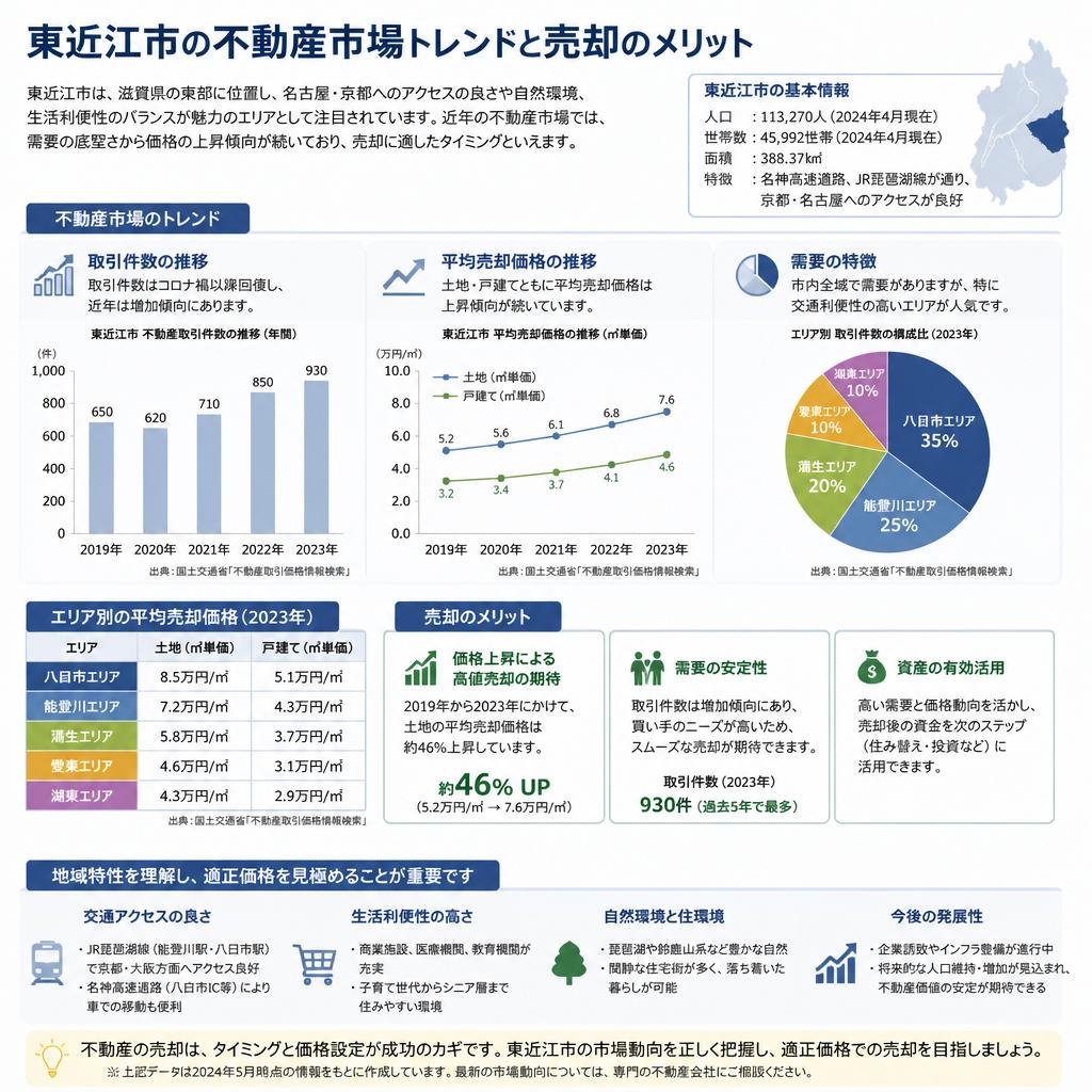 滋賀県東近江市の不動産市場の現状