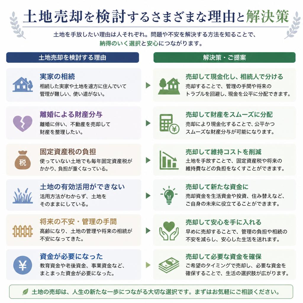 土地売却の理由