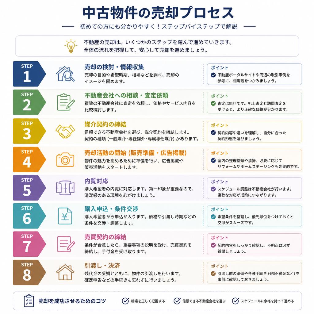 中古物件売却の流れ