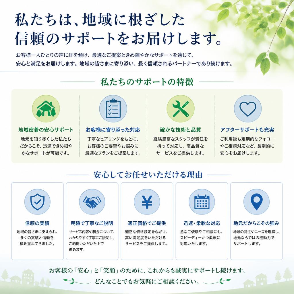 安心のサポート体制