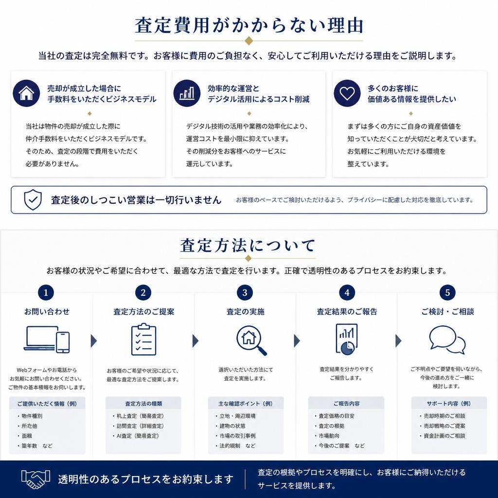 査定が無料でできる理由