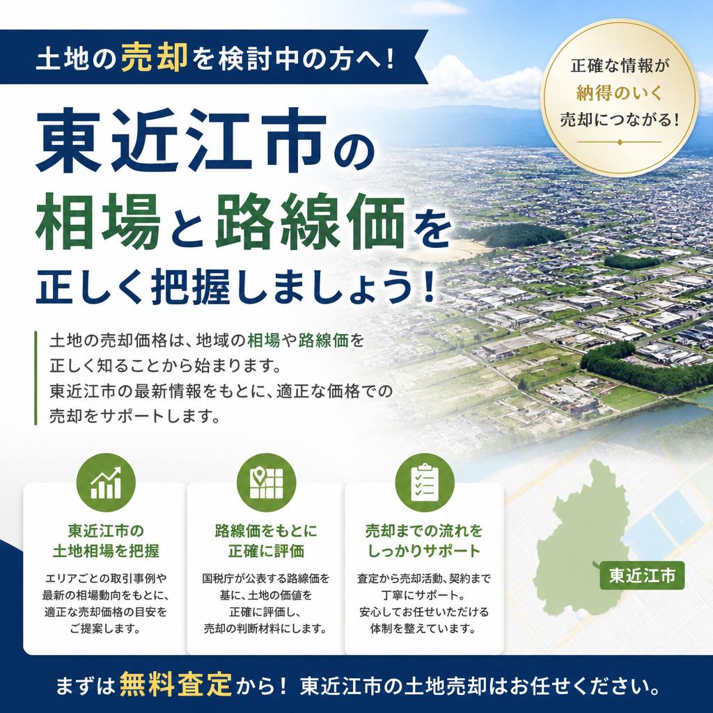 土地の売却を検討中の方へ！東近江市の相場と路線価を正しく把握しましょう！