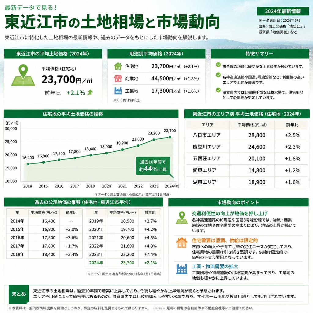 東近江市の土地相場の動向
