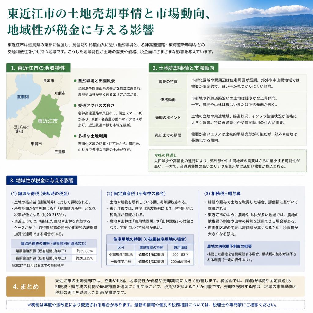 東近江市の土地売却における特性