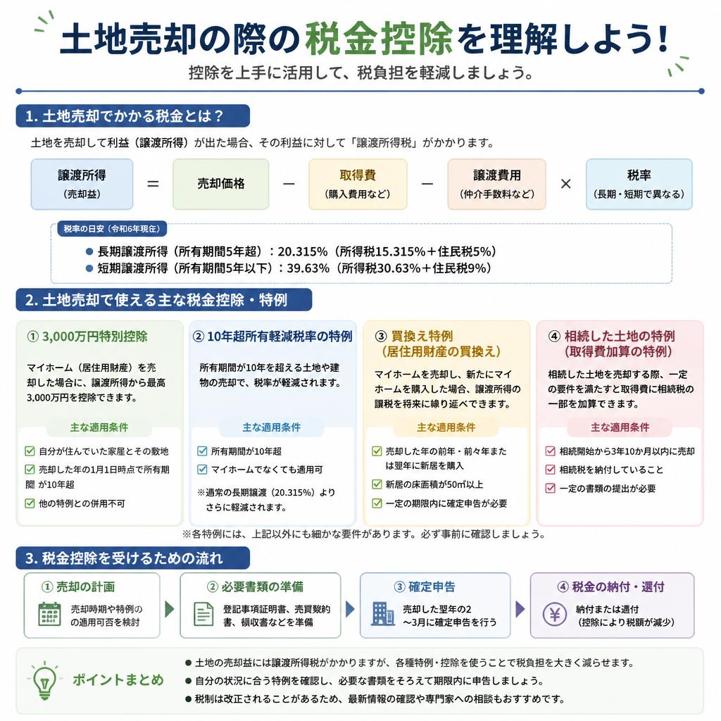 土地売却の際の税金控除を理解しよう！