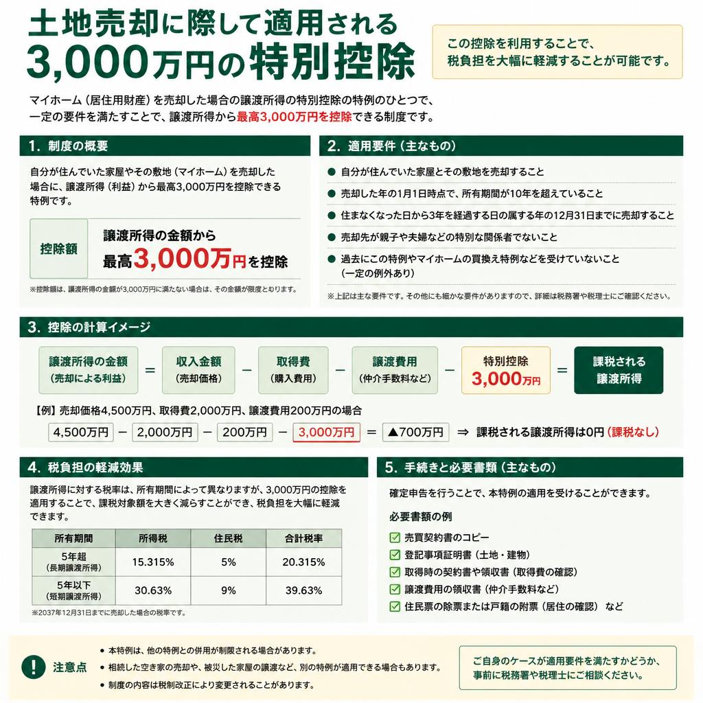 3,000万円の特別控除とは？