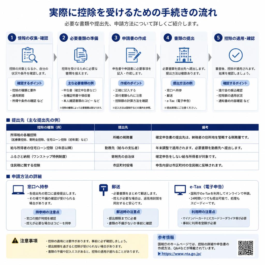 控除を受ける手続きの流れ