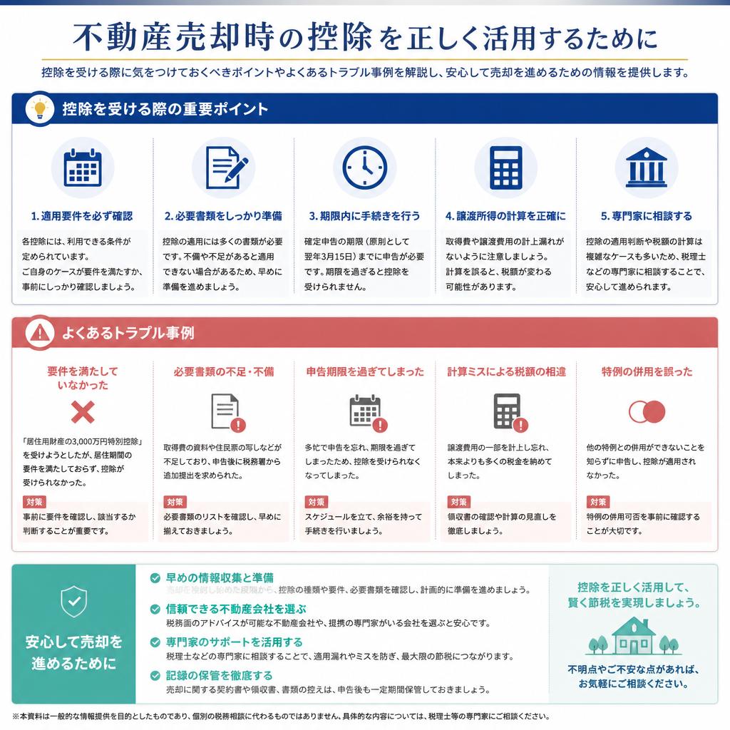 控除を受ける際の注意点