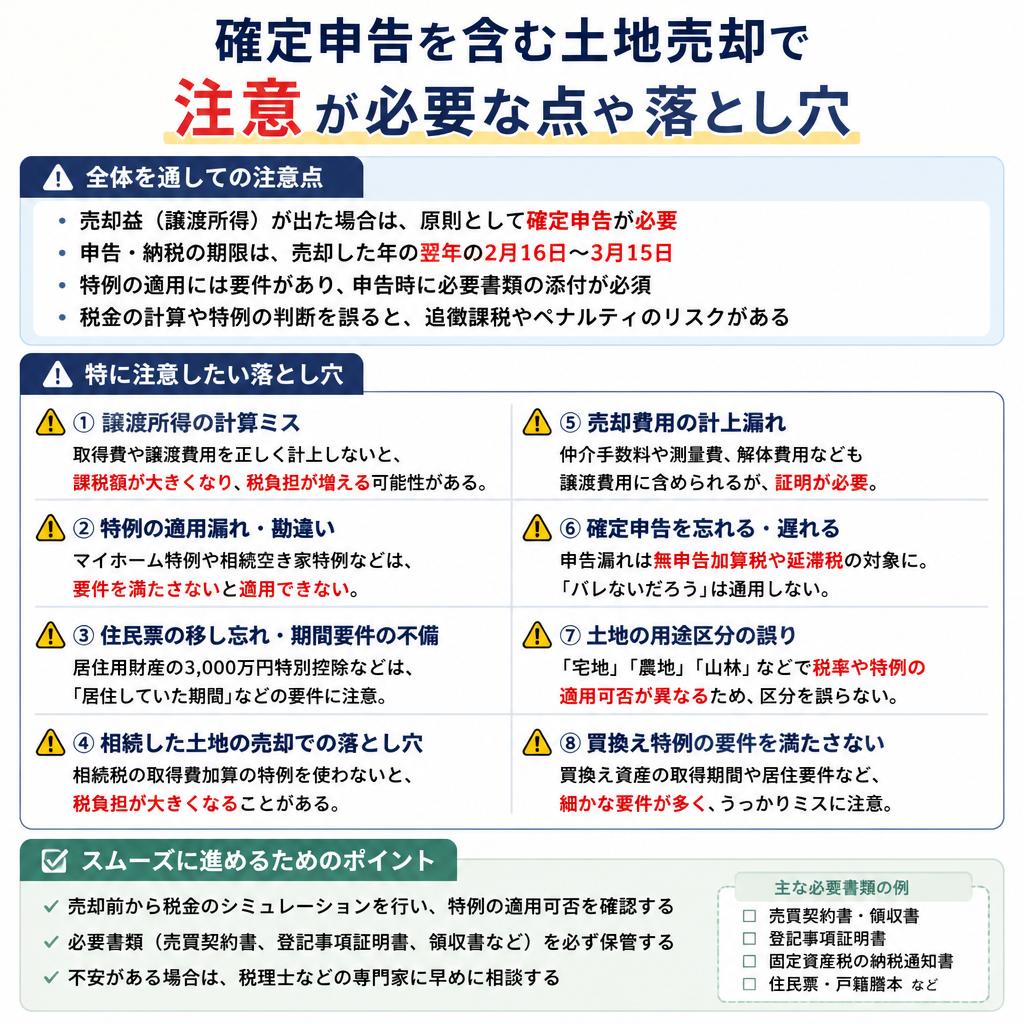 土地売却における注意点