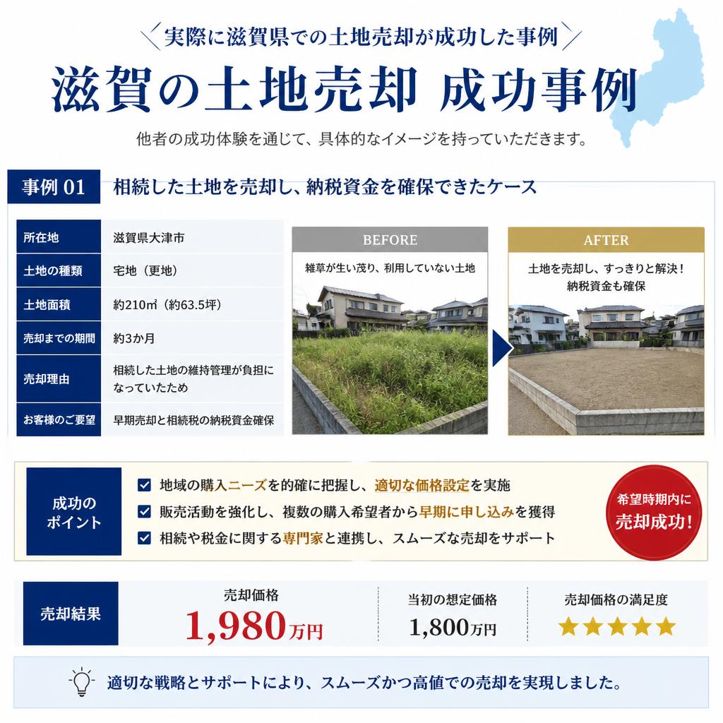 滋賀県の土地売却成功事例