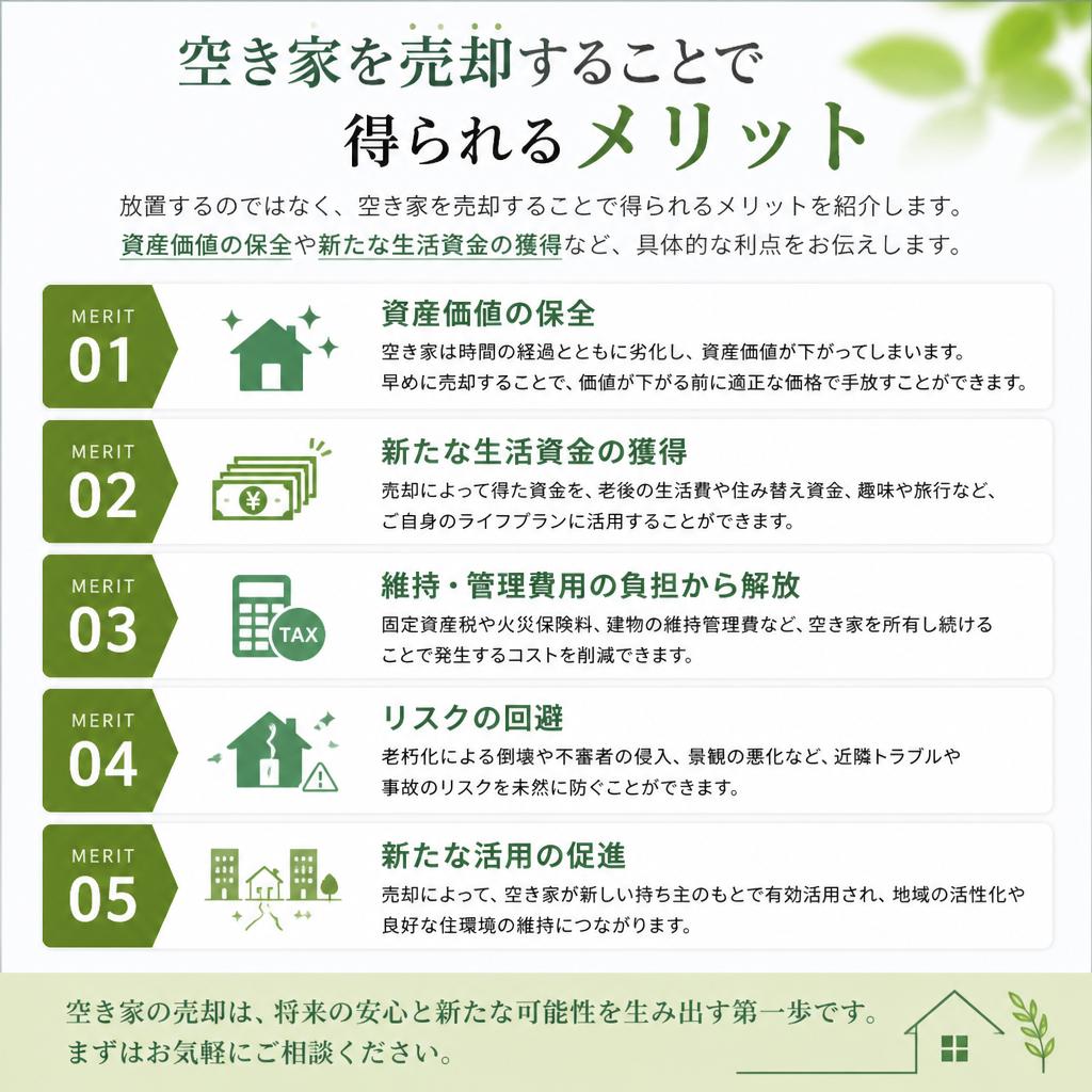 空き家売却のメリット