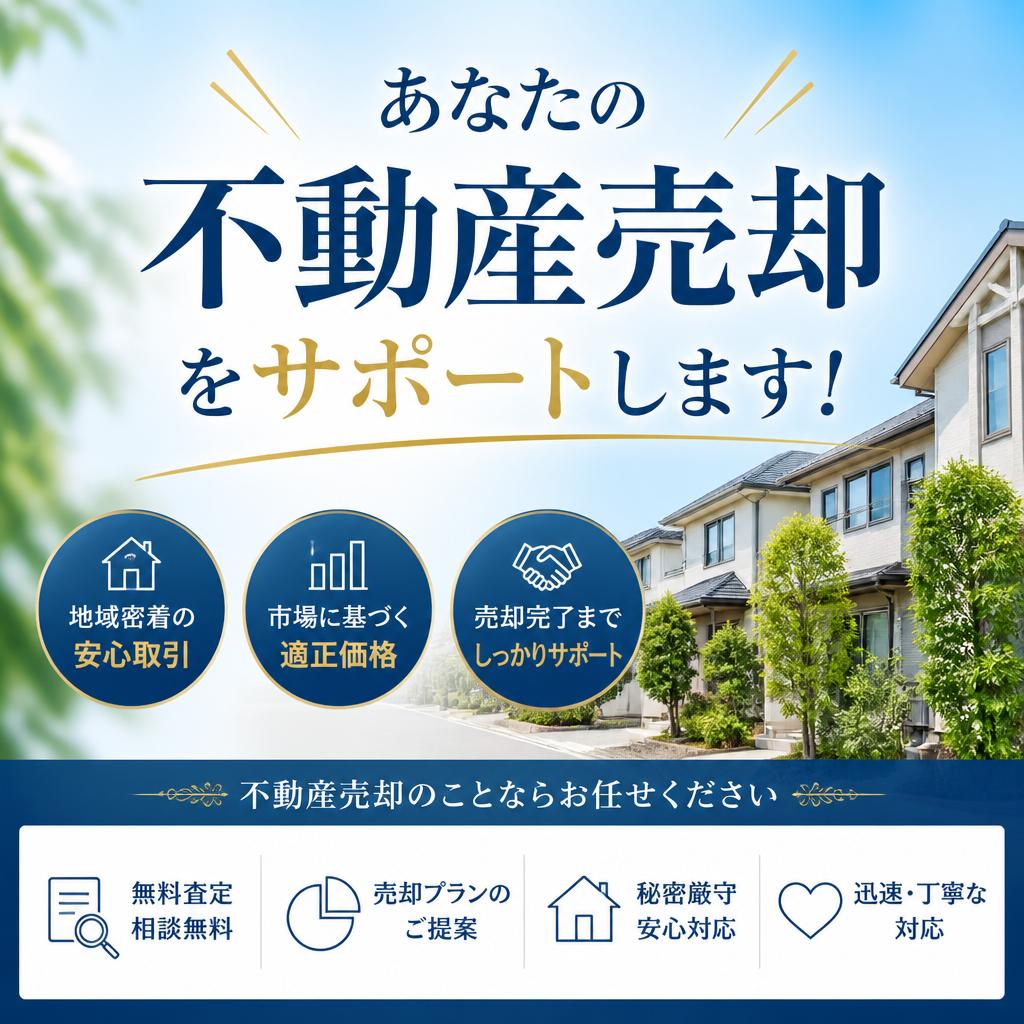 あなたの不動産売却をサポートします！